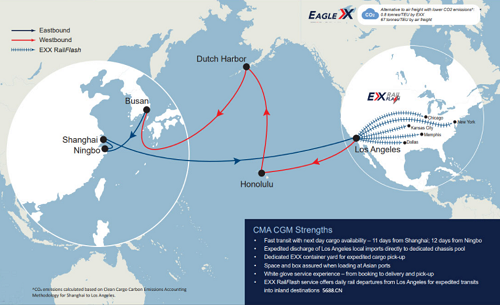 EXX快船是從上海港出發(fā)嗎？EXX航線圖